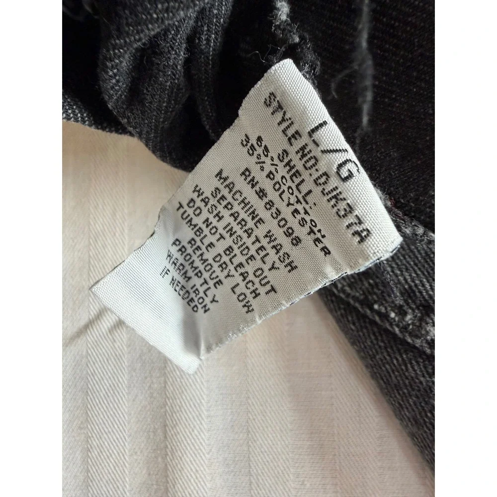 Ci Sono Womens Black Distressed Cropped Denim Jacket Raw Hem DJK37A Large - Picture 6 of 9